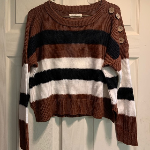 Stripped knitted sweater - Picture 1 of 5